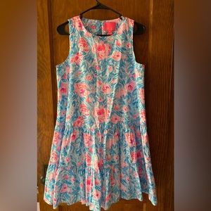 NWOT Lilly Pulitzer Bondi Blue My Little Peony dress. Size Small
